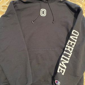 Overtime black Champion hoodie size Large